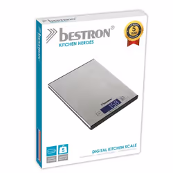 Bestron AKS1000 Acier inoxydable Comptoir Rectangle Balance de ménage électronique