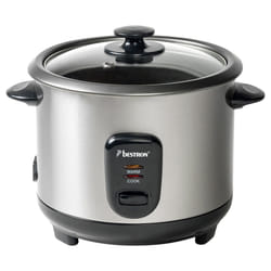 Bestron ARC100 cuiseur à riz 1 L 400 W Noir, Acier inoxydable