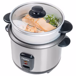 Bestron ARC100 cuiseur à riz 1 L 400 W Noir, Acier inoxydable