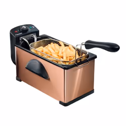 Bestron AF370CO, Friteuse, 3,5 L, 1 kg, 190 °C, Unique, Noir, Cuivre
