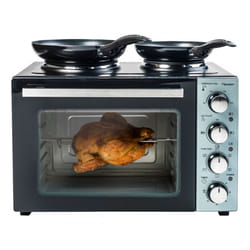 Bestron AOV31CP four et cuisinière Plaque de cuisson de table Electrique Plaque de cuisson à bobine Noir, Acier inoxydable
