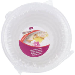 Emporte-pièces ronds dentelés Patisse 5 pièces, blanc