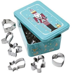 Boite de 18 découpoirs - PATISSE - Métal - Décor Casse Noisette - en inox