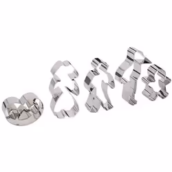 Découpoir - PATISSE - Inox - Brédèle dAlsace - Lot de 5 assortis