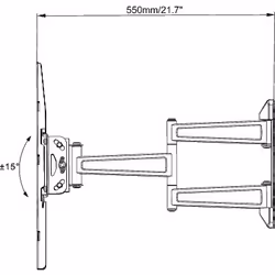 Mount Massive MNT 208 support pour téléviseur 55" Noir