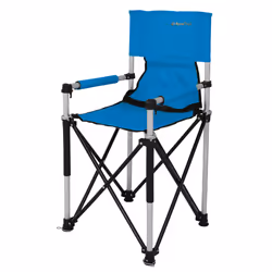Eurotrail Petit JR, 60 kg, Chaise de camping, 4 pieds, 2,7 kg, Polyester, Bleu