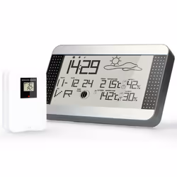 Alecto WS-1700 Noir, Argent LCD Batterie