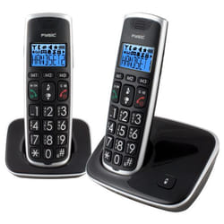 Fysic FX-6020 téléphone Téléphone DECT Identification de l'appelant Noir