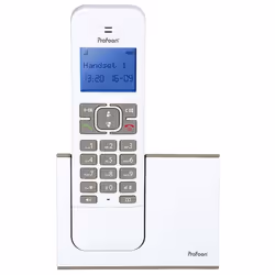 Profoon PDX-8400 WT/TE, Téléphone DECT, Haut-parleur, 20 entrées, Identification de l'appelant, Blanc