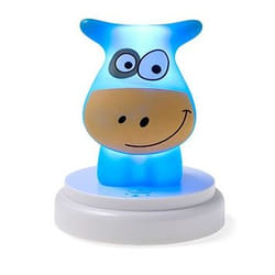 Alecto Naughty Cow lumière de nuit pour bébé Bleu, Blanc LED