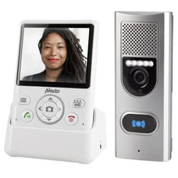 Alecto ADI-250 - Sonnette intercom avec caméra et écran couleurs 3.5 blanc/argent
