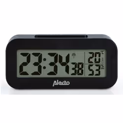 Alecto AK-30, Réveil numérique, Rectangle, Noir, Intérieure, Adulte, LCD