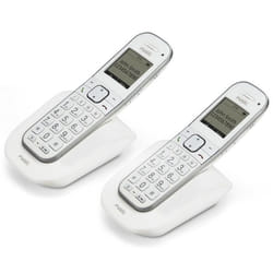 Fysic FX-9000 DUO - Téléphone senior DECT avec grandes touches et 2 combinés blanc