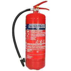 Extincteur à poudre 6kg Alecto BP-6 - Rouge - Idéal pour: la maison - l’atelier - Pression du jet: 15 bar
