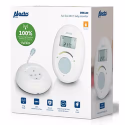 Alecto DBX120 babyphone Babyphone numérique 2 canaux Blanc, Bleu - Vue supplémentaire 7