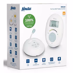 Alecto DBX120 babyphone Babyphone numérique 2 canaux Blanc, Bleu - Vue supplémentaire 8