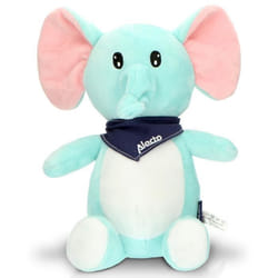 Peluche éléphant avec veilleuse et sons apaisants - Alecto - BC350 - Bleu