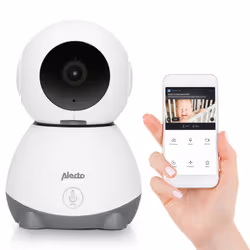Alecto SMARTBABY10 moniteur vidéo pour bébé Wi-Fi Anthracite, Blanc