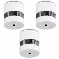 Détecteur de fumée Alecto SA-201 TRIPLE avec pile et capteur de 10 ans - Pack de 3 - Blanc