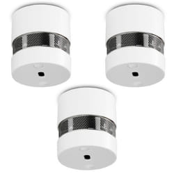 Détecteur de fumée Alecto SA-201 TRIPLE avec pile et capteur de 10 ans - Pack de 3 - Blanc