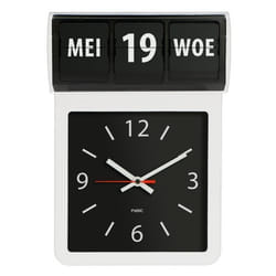 Horloge - FYSIC - FK800 - Grande horloge murale analogique - Heure jour et date - Noir