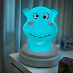Alecto silly hippo lumière de nuit pour bébé Autonome Bleu LED - Vue supplémentaire 4