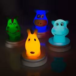 Alecto silly hippo lumière de nuit pour bébé Autonome Bleu LED - Vue supplémentaire 6