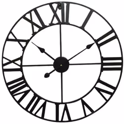 Horloge murale en métal avec affichage analogique de 60 cm de diamètre. Caractéristique : Technologie à quartz Largeur (exter ...