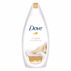 Dove Silk Glow, Gel douche, 500 ml, Adultes, Unisexe, Corps, Nettoyant, Hydratant, Lissage, Adoucissant
