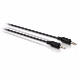 Philips Câble audio stéréo de connexion SWA2533W/10, 3,5mm, Mâle, Mâle, 3 m, Noir