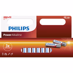 Philips Power Alkaline Batterie LR03P12W/10
