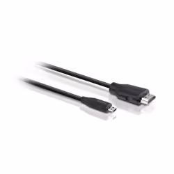 Philips Câble HDMI SWV2462W/10, 1,5 m, HDMI Type A (Standard), HDMI Type D (Micro), Noir