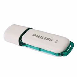 Philips Clé USB FM08FD70B/10, 8 Go, USB Type-A, 2.0, Casquette, Vert, Blanc