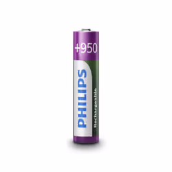 Philips Rechargeables Batterie R03B4A95/10, Batterie rechargeable, AAA, Hybrides nickel-métal (NiMH), 1,2 V, 950 mAh, Multico ...