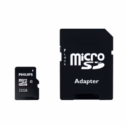 Philips Cartes Micro SD FM32MP45B/10, 32 Go, MicroSD, Classe 10, Noir