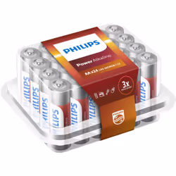 Philips Power Alkaline LR6P24P/10, Batterie à usage unique, AA, Alcaline, 1,5 V, 24 pièce(s), Cd (cadmium), Hg (mercure), Pb ...