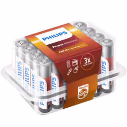 Philips Power Alkaline LR03P24P/10, Batterie à usage unique, AAA, Alcaline, 1,5 V, 24 pièce(s), Cd (cadmium), Hg (mercure), P ...