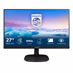 Philips V Line Moniteur LCD Full HD 273V7QDAB/00, 68,6 cm (27"), 1920 x 1080 pixels, Full HD, LED, 4 ms, Noir