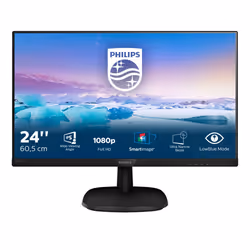 Philips V Line Moniteur LCD Full HD 243V7QJABF/00, 60,5 cm (23.8"), 1920 x 1080 pixels, Full HD, LED, 4 ms, Noir