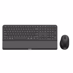 Philips 6000 series SPT6607B/00, Taille réelle (100 %), Sans fil, RF sans fil + Bluetooth, Clavier mécanique, Noir, Souris in ...