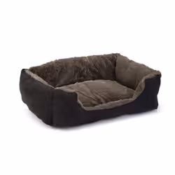 Beeztees 704812, Panier lit pour animaux de compagnie, Intérieure, Chat, Noir, Taupe, Rectangulaire, Monochromatique