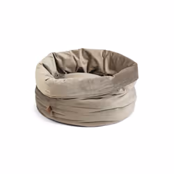 Designed by Lotte Fluco, Panier lit pour animaux de compagnie, Intérieure, Chat, Gris, Rond, Monochromatique