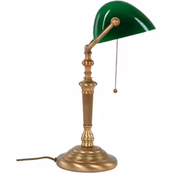 La lampe de bureau en bronze classique Ancilla 6185BR de Steinhauer, également connue sous le nom de lampe de notaire, est un ...