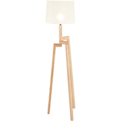 Mexlite - lampadaire - Sabi - bois - bois lin - ø 52cm - E27 -
