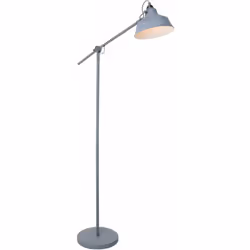 Découvrez cette lampe de sol contemporaine de la série Nove. Fabriquée en métal avec un revêtement en poudre gris et un abat- ...