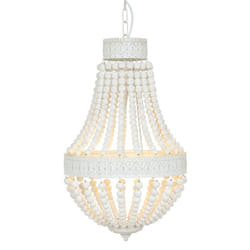 Steinhauer - Mexlite - suspension - Ella - blanc - bois métal - ø 40cm - E14 -