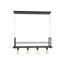 Besselink licht ST2983ZW, 4 ampoule(s), LED, E27, IP20, Noir