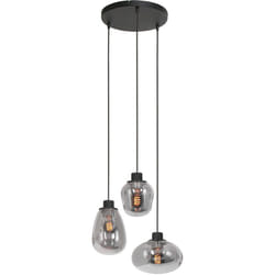 Steinhauer - suspension - Reflexion - noir - verre métal - ø 30cm