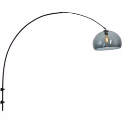 Sienna Sparkled Light Plafonnier Suspension Cylindrique Noir Mat, Abat-jour En Verre Fumé | Finition : Noir | Matériel : Méta ...