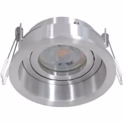 Spot encastré élégant de la série Pélite, en métal couleur acier avec un diamètre de 10 cm. Le spot est rotatif et inclinable ...